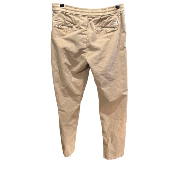 Marine Layer Tan Khaki Saturday Athletic Fit Pants Medium Drawstring Waist - Picture 6 of 12